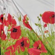 Атлас стрейч Linda Маки на зеленом