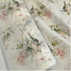 Органза матовая Виола с цветочным принтом розы ver.0.1 Органза матовая Виола с цветочным принтом розы ver.0.1