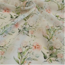 Органза матовая Виола с цветочным принтом розы Органза матовая Виола с цветочным принтом розы