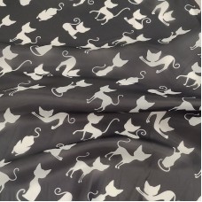 Органза матовая Виола с кошечками Органза матовая Виола с кошечками