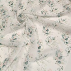 Органза матовая Виола с цветочным принтом розы