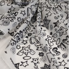 Органза матовая Виола с принтом Каракулевые звездочки Органза матовая Виола с принтом Каракулевые звездочки