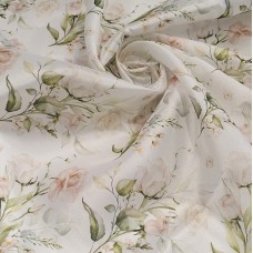 Плотная органза ANGELICA с цветочным принтом розы Плотная органза ANGELICA с цветочным принтом розы