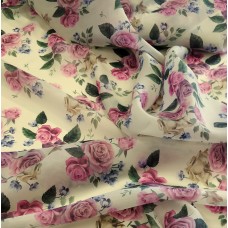 Органза матовая Виола с цветочным принтом розы Органза матовая Виола с цветочным принтом розы
