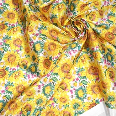 Атлас с блеском Кристалл с солнечными подсолнухами Атлас с блеском Кристалл с солнечными подсолнухами