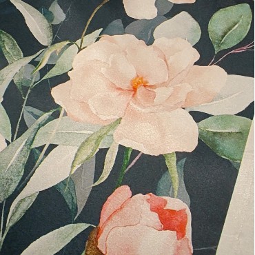 Атлас с блеском Кристалл красивым принтом розы Атлас с блеском Кристалл красивым принтом розы