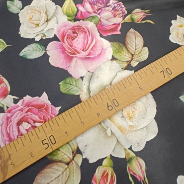 Атлас с блеском Кристалл с красивыми розами