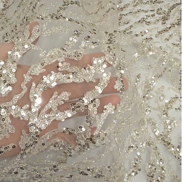 Сетка с пайетками и глиттером