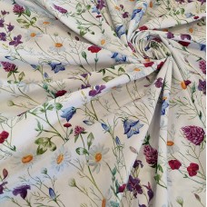 Поплин плательный с полевыми цветами