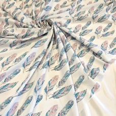 Поплин плательный с перышками